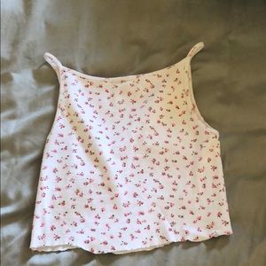 Floral Brandy Melville cropped tank top